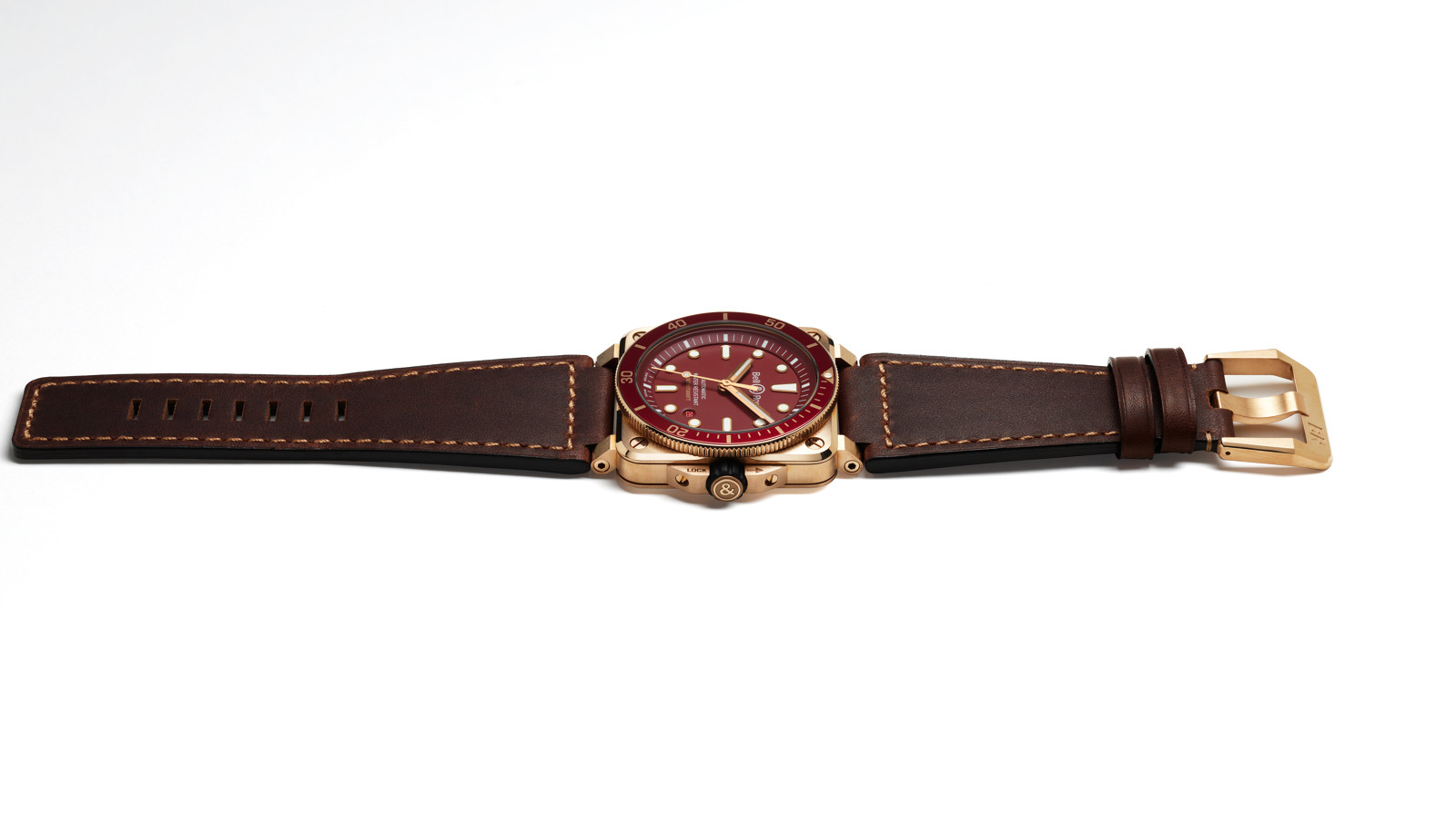 Bell & Ross BR 03-92 Diver Red Bronze leather timeandwatches.pl