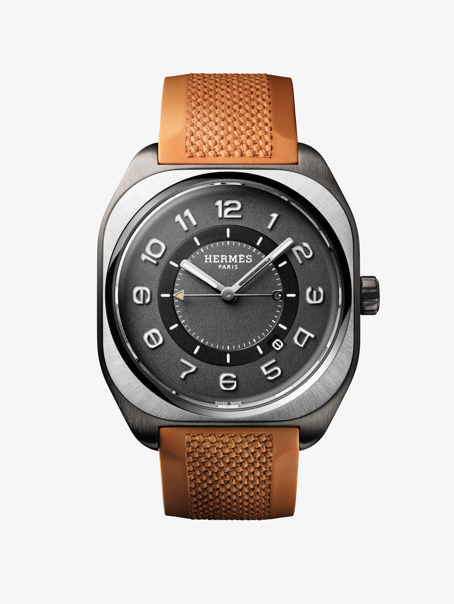 Hermes H08 Orange rubber timeandwatches.pl