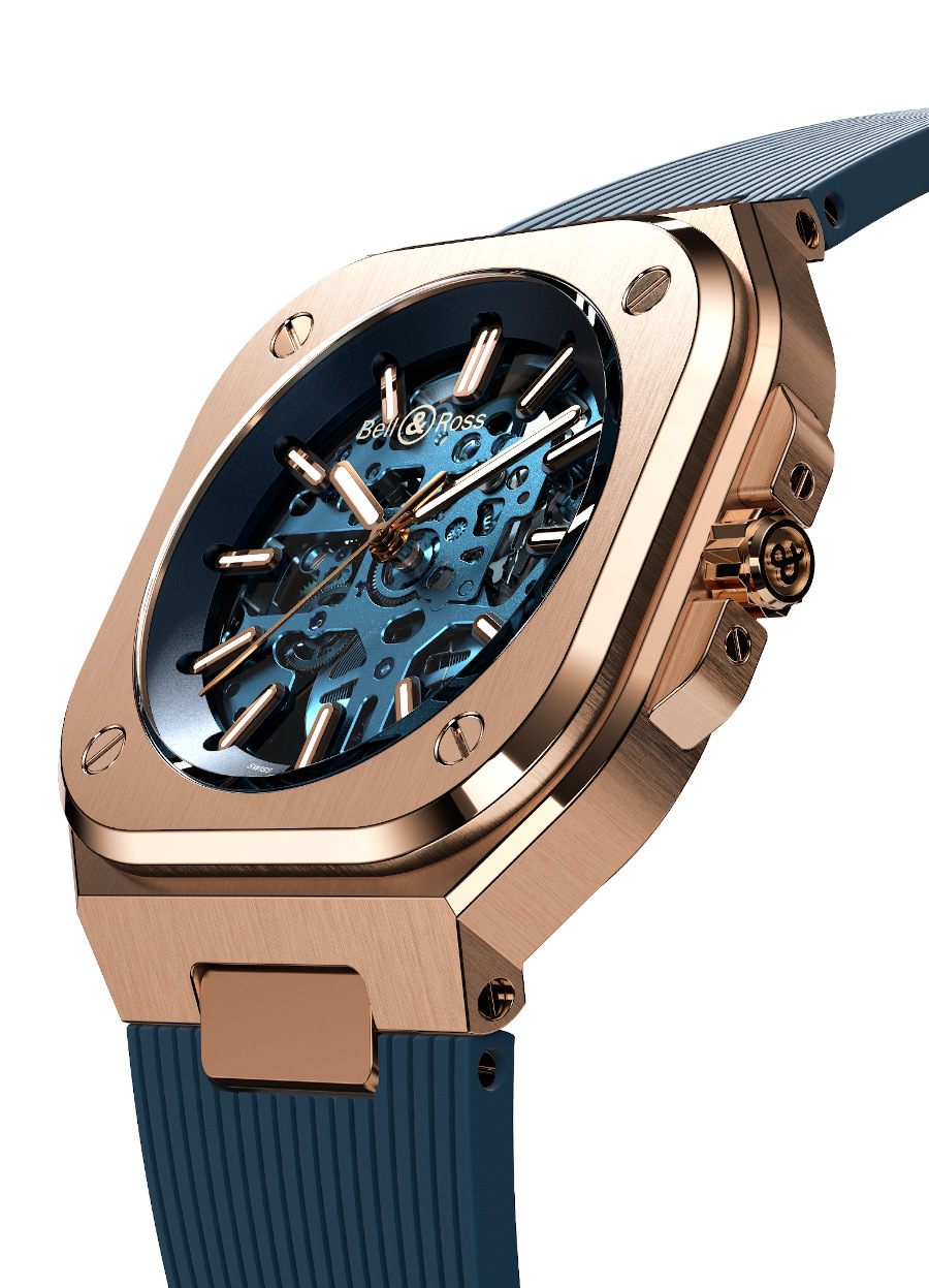 Timeandwatches.pl Bell & Ross BR05 Skeleton Gold Blue
